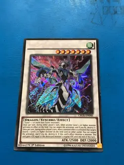 YUGIOH Secret Rare Clear Wing Synchro Dragon CROS-EN046 1st Edition - Image 1