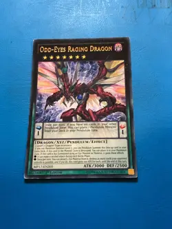 YUGIOH Ultra Rare Odd-Eyes Raging Dragon MP17-EN205 1st Edition PLAYED - Image 1