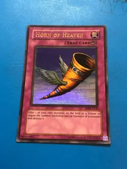 YUGIOH Ultra Rare Horn Of Heaven MRD-E130 PLAYED - Image 1