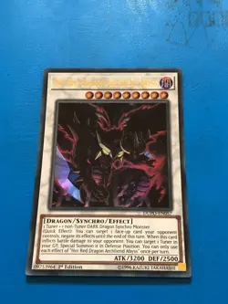 YUGIOH Ultra Rare Hot Red Dragon Archfiend Abyss DUPO-EN057 1st Edition - Image 1