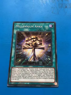 YUGIOH Secret Rare Millennium Ankh INFO-EN053 1st Edition - Image 1