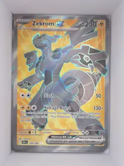 Pokemon TCG Zekrom ex 158/086 Full Art Holo Black Bolt Card Near Mint - Image 1