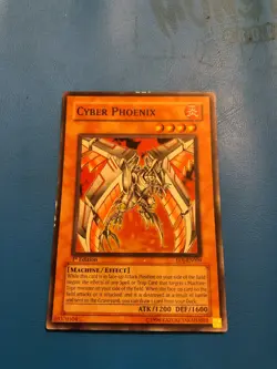 YUGIOH Super Rare Cyber Phoenix EOJ-EN009 1st Edition PLAYED - Image 1