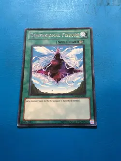 YUGIOH Secret Rare Dimensional Fissure RYMP-EN081 PLAYED - Image 1