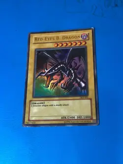 YUGIOH Ultra Rare Red-Eyes B. Dragon SDJ-001 PLAYED - Image 1