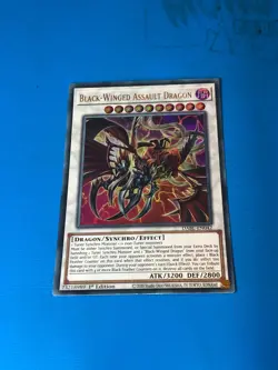 YUGIOH Ultra Rare Black-Winged Assault Dragon DABL-EN042 1st Edition - Image 1