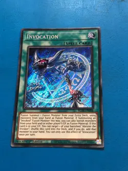 YUGIOH Secret Rare Invocation BLAR-EN084 1st Edition - Image 1