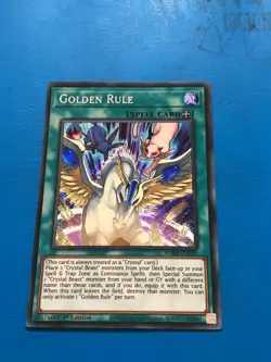 YUGIOH Secret Rare Golden Rule BLMR-EN035 1st Edition - Image 1