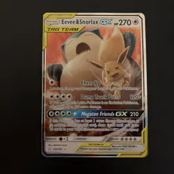 Eevee & Snorlax GX 120/181 Lightly Played Team Up Ultra Rare Pokemon Card TCG - Image 1