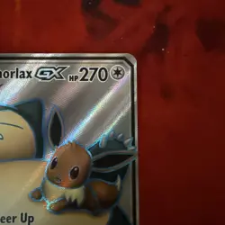 Pokemon TCG - Eevee & Snorlax GX -Sun & Moon Team Up Full Art Ultra Rare 171/181 - Image 4