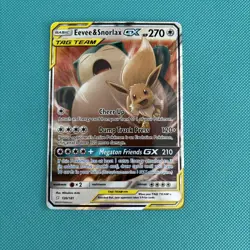 Pokemon Eevee & Snorlax GX Tag Team TCG Card 120/181 - Near Mint - Image 1