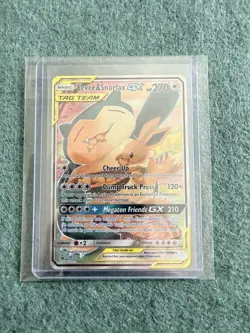 Pokemon TCG Eevee & Snorlax GX Tag Team SM169 Black Star Promo Sun & Moon - Image 3
