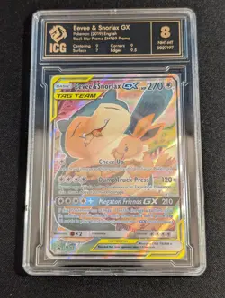 Eevee & Snorlax GX SM169 Pokemon TCG Sun and Moon Black Star Promo NM/MINT! - Image 1