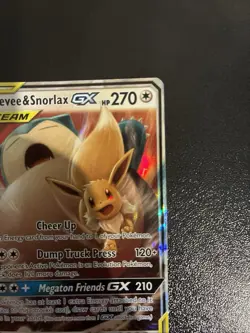 Pokemon TCG: Eevee & Snorlax GX Tag Team Sun Moon Card 120/181 MP - Image 4