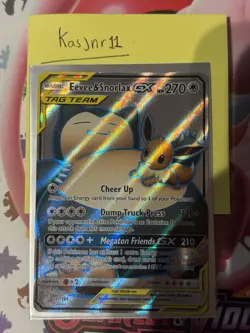 Pokemon Eevee & Snorlax GX Tag Team TCG Card 171/181 Team Up - Image 3