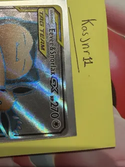 Pokemon Eevee & Snorlax GX Tag Team TCG Card 171/181 Team Up - Image 4