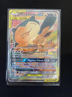 Eevee & Snorlax GX SM169 Pokemon TCG Sun and Moon Black Star Promo NM/Mint - Image 1