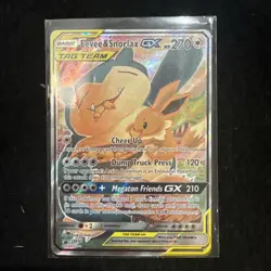 Eevee & Snorlax GX SM169 Tag Team Holo Black Star Promo Pokemon TCG 2019 - Image 1