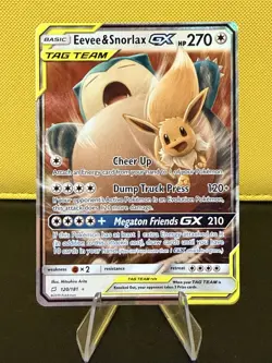 Eevee & Snorlax GX Tag Team 120/181 Pokemon TCG - Image 1