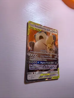 Pokemon Eevee Snorlax GX TCG Card 120/181 Sun and Moon Team Up Tag Team - Image 4