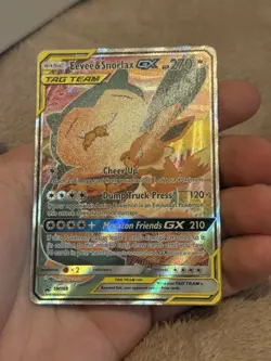 Pokemon TCG Eevee Snorlax GX SM169 Black Star Promo Tag Team - Image 3