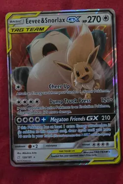 Pokemon TCG Eevee & Snorlax GX S&M Team Up 120/181 Fantastic Condition NM+ - Image 2