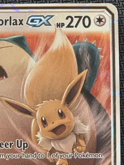 Pokemon TCG Eevee & Snorlax GX Sun Moon Tag Team Card 120/181 NM - Image 3