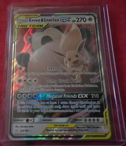 Pokemon TCG Eevee & Snorlax GX S&M Team Up 120/181 Fantastic Condition NM+ - Image 1