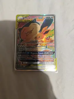 Pokemon TCG Eevee & Snorlax GX Holo Ultra Rare Black Star Promo SM169 Near Mint - Image 1