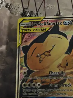 Pokemon TCG - Eevee Snorlax Tag Team GX SM 169 - Black Star Promo - Team Up - Image 2