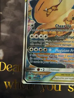 Pokemon TCG - Eevee Snorlax Tag Team GX SM 169 - Black Star Promo - Team Up - Image 5