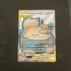 Pokemon TCG Eevee Snorlax GX Team Up 171/181 Ultra Rare - Image 1