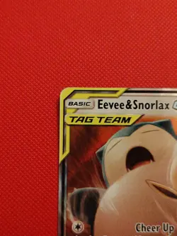 Pokemon TCG Eevee & Snorlax GX Sun Moon Tag Team Card 120/181 LP - Image 2
