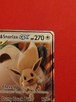 Pokemon TCG Eevee & Snorlax GX Sun Moon Tag Team Card 120/181 LP - Image 3