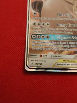 Pokemon TCG Eevee & Snorlax GX Sun Moon Tag Team Card 120/181 LP - Image 5