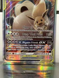 Pokemon TCG Eevee &Snorlax GX Tag Team120/181 Ultra Rare HoloTeam Up LP/MP - Image 3
