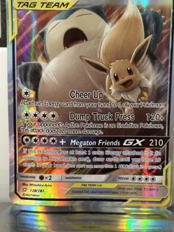 Pokemon TCG Eevee &Snorlax GX Tag Team120/181 Ultra Rare HoloTeam Up LP/MP - Image 4