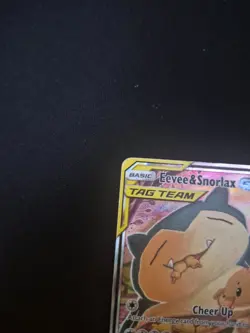 2019 Pokemon Eevee & Snorlax GX TAG TEAM Promo Holo SM169 HP 270 Pokemon TCG - Image 3