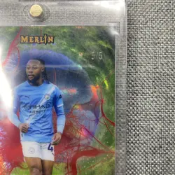 2026 Topps Merlin EPL Fantasy Football Red 5/5 - Manchester City - Image 2
