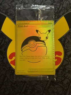 Pokemon Gold Pokeball SWSH146 Celebrations 25th Anniversary Promo - Image 1