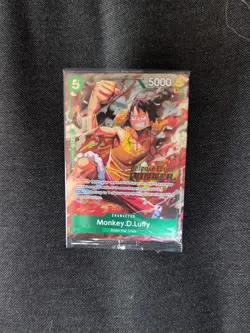 Promo monkey d. luffy pre release winner card (sealed) - Image 1
