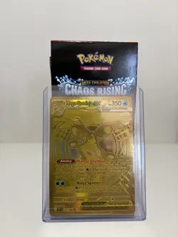 Mega Greninja ex 122/086 Me04: Chaos Rising Holo Pokemon Gold Hyper Rare Single - Image 1