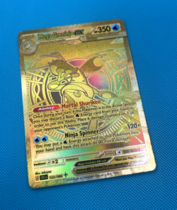 Mega Greninja ex 122/086 Me04: Chaos Rising Holo Pokemon Gold Hyper Rare Single - Image 1