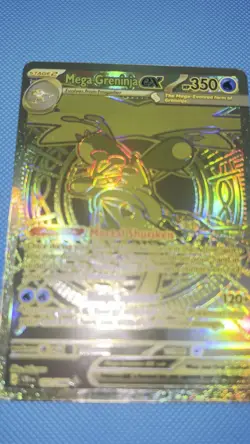 Mega Greninja ex 122/086 Me04: Chaos Rising Holo Pokemon Gold Hyper Rare Single - Image 2