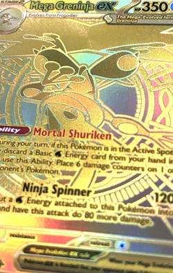 Mega Greninja ex 122/086 Me04: Chaos Rising Holo Pokemon Gold Hyper Rare Single - Image 4