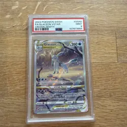 2023 POKEMON SWORD & SHIELD CROWN ZENITH #GG40 FULL ART/GLACEON VSTAR PSA 9 - Image 1