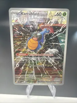 Pokemon TCG #094/086 Karrablast Illustration Rare Holo Sv: Black Bolt English NM - Image 1