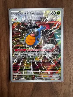 Pokemon TCG Karrablast 094/086 Black Bolt Illustration Rare English Card - Image 1