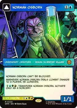 NM Borderless Foil Norman Osborn, MTG, Marvel's Spider-Man, Magic, 220 - Image 1