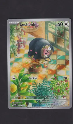 Lechonk 209/197 Illustration Rare Pokemon TCG Scarlet & Violet Obsidian Flames - Image 1